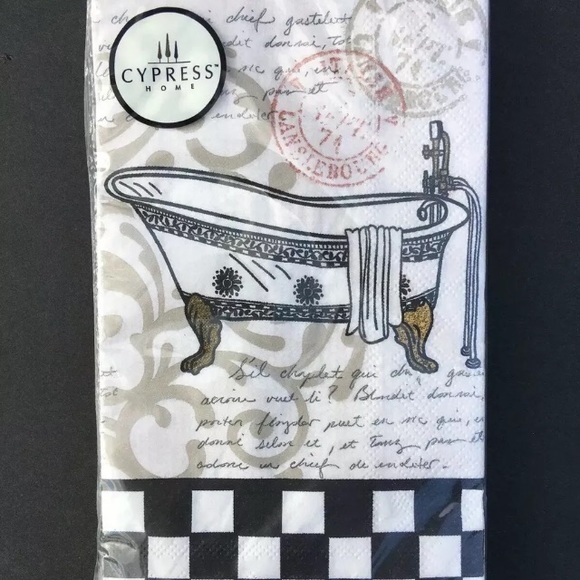 Cypress Home Other - 2 Packages Cypress Home Guest Napkins Paper Claw Foot Bathtub Crafts Retro NIP